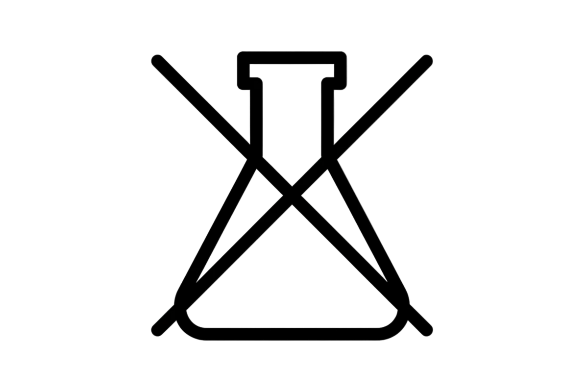 beaker with a line through it thick black lines only